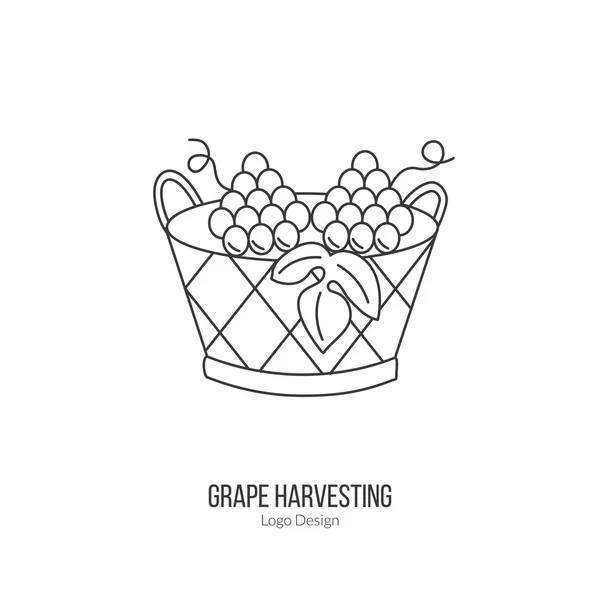 Winemaking, wine tasting logotype design concept — 图库矢量图片