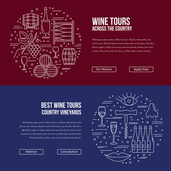 Website landing page template for wine industry