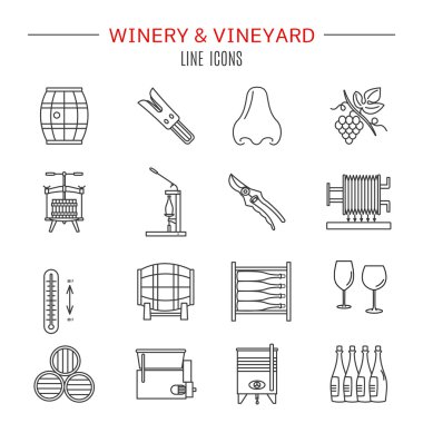 Winemaking, wine tasting graphic design concept clipart
