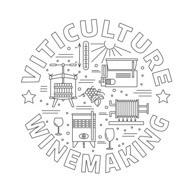Şarap yapımı, grafik tasarım tatma şarap kavramı