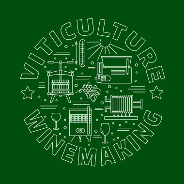 Şarap yapımı, grafik tasarım tatma şarap kavramı