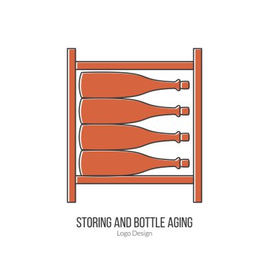 Winemaking, wine tasting logotype design concept