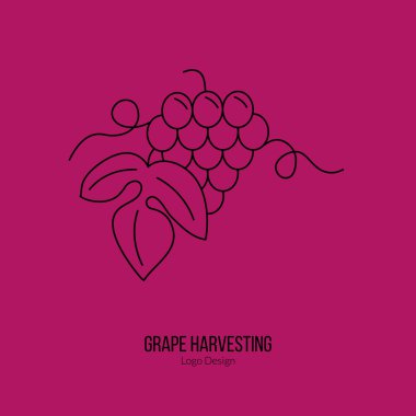 Winemaking, wine tasting logotype design concept