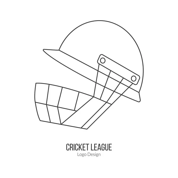 Cricket sport jeu logotype conception concept — Image vectorielle