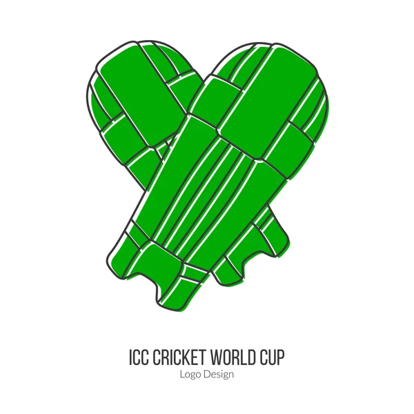 Концепция логотипа игры для крикета — стоковый вектор