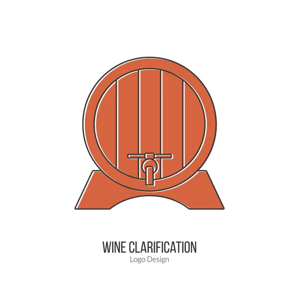 Vinificazione, degustazione logotipo concetto di design — Vettoriale Stock