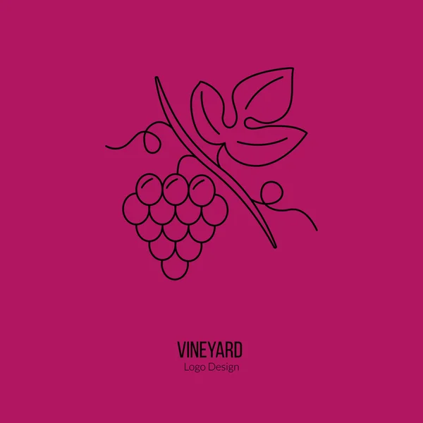 Концепция дизайна логотипа виноделия, дегустации вин — стоковый вектор