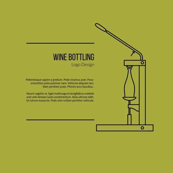 Vinificação, degustação de vinhos conceito de design gráfico —  Vetores de Stock