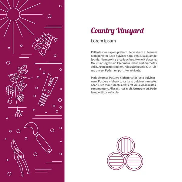 Elaboración de vinos, concepto de diseño gráfico de cata de vinos — Archivo Imágenes Vectoriales