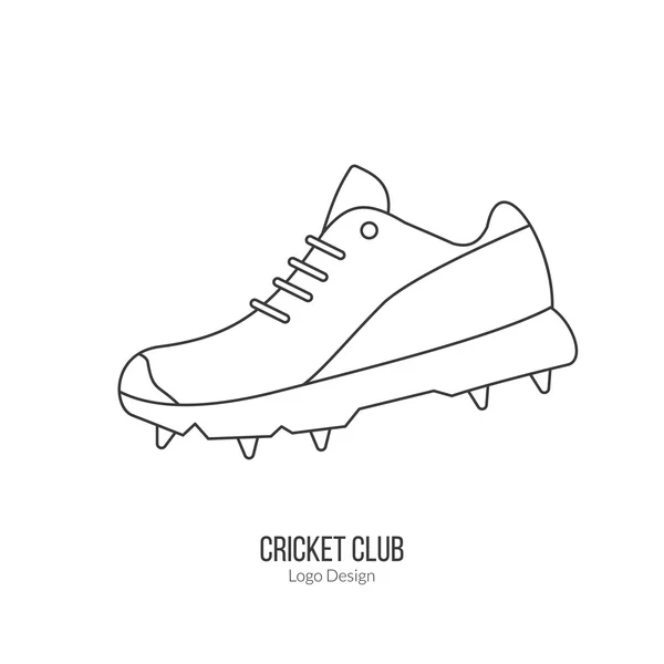 Cricket sport jeu logotype conception concept — Image vectorielle