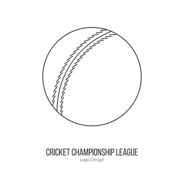 Cricket Sport Spiel Logo Design-Konzept — Stockvektor