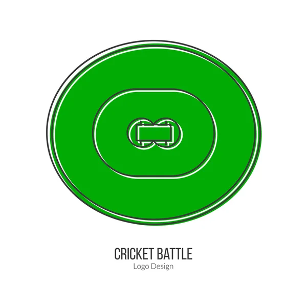 Cricket Sport Spiel Logo Design-Konzept — Stockvektor