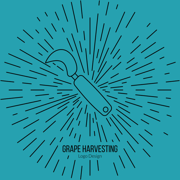 Winemaking, wine tasting logotype design concept