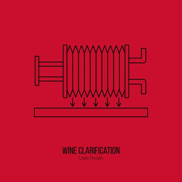 Vinification, dégustation de vin logotype concept de conception — Image vectorielle