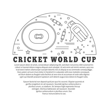 Kriket spor oyun grafik tasarım konsepti