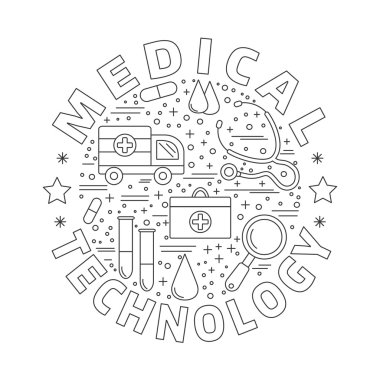Tıbbi teşhis, check-up grafik tasarım konsepti