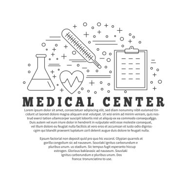 Tıbbi teşhis, check-up grafik tasarım konsepti