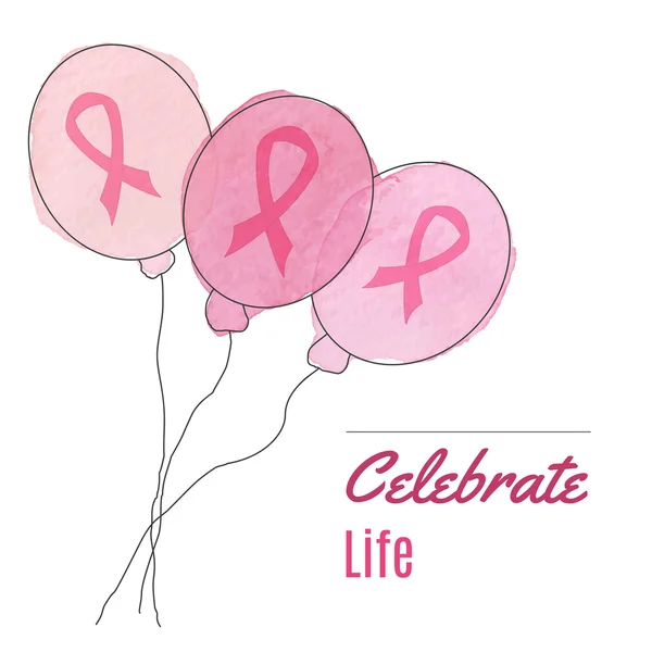Банер обізнаності про рак молочної залози — стоковий вектор