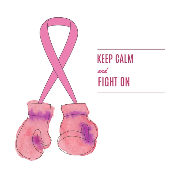 Банер обізнаності про рак молочної залози — стоковий вектор
