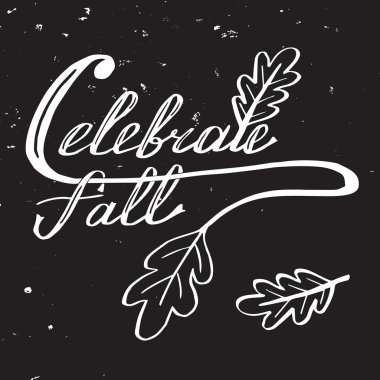 Sonbahar el yazı ve hat tasarım