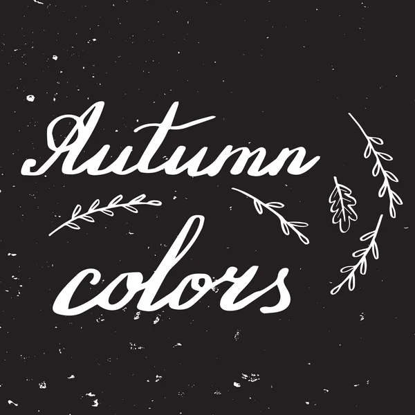 Lettrage et calligraphie à la main d'automne — Image vectorielle