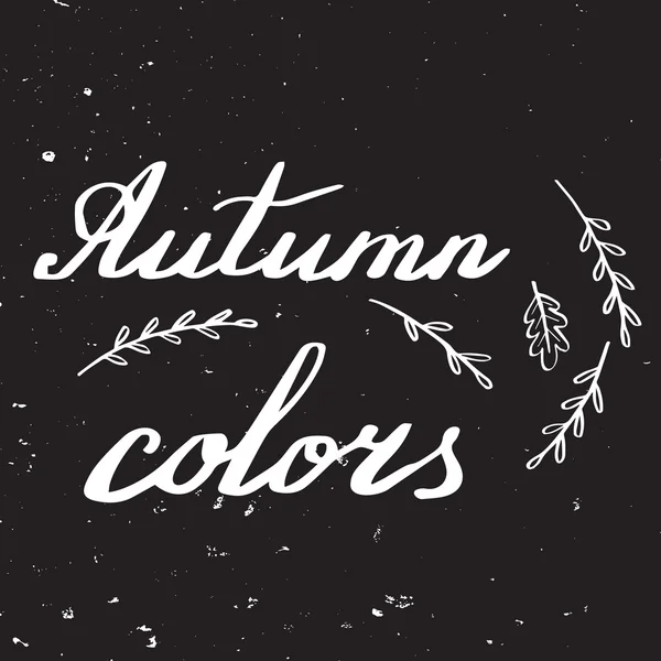 Otoño mano letras y caligrafía diseño — Vector de stock