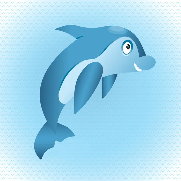Blue Dolphin — Stock Vector