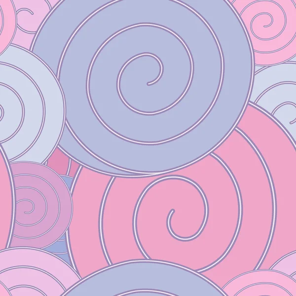 Espiral, pastel patrón sin costura — Vector de stock