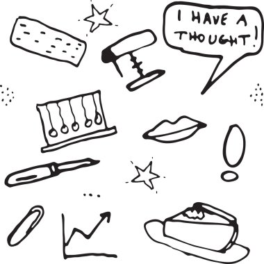 vektör doodle seamless modeli