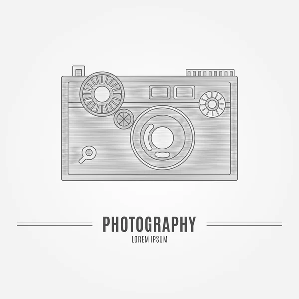 老相机-品牌标识元素上白色高建群, 孤立 — 图库矢量图片