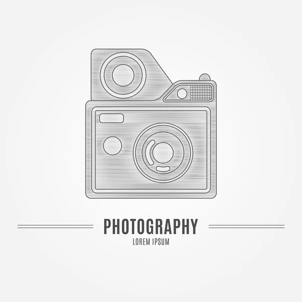 老相机-品牌标识元素上白色高建群, 孤立 — 图库矢量图片
