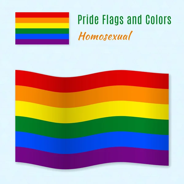 Bandiera gay pride arcobaleno sei colori con combinazione di colori corretta . — Foto Stock