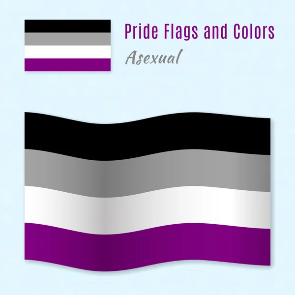 Asexual pride flag with correct color scheme. — Zdjęcie stockowe