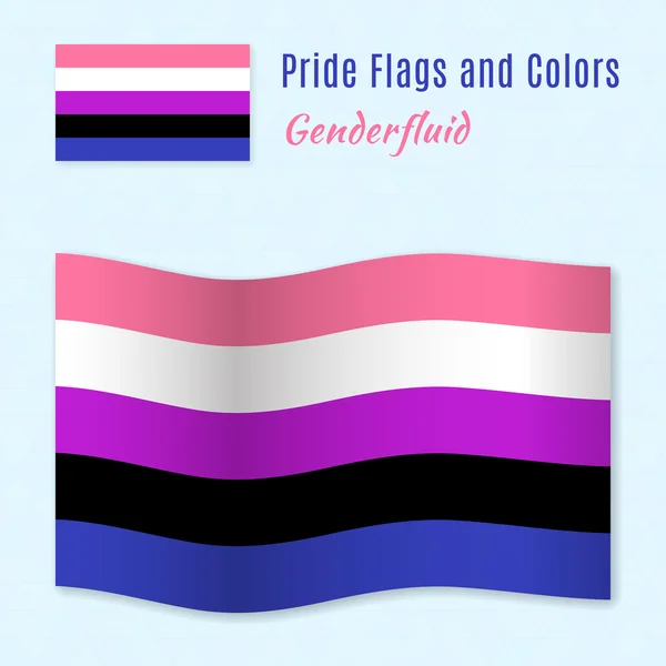 Genderfluid pride flag with correct color scheme — Φωτογραφία Αρχείου
