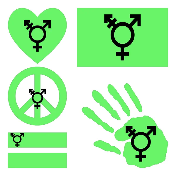Israelense transgênero e gênero orgulho elementos de design . — Fotografia de Stock