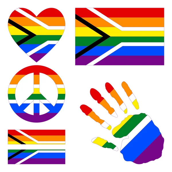 Elementi di design per l'orgoglio gay del Sud Africa . — Foto Stock
