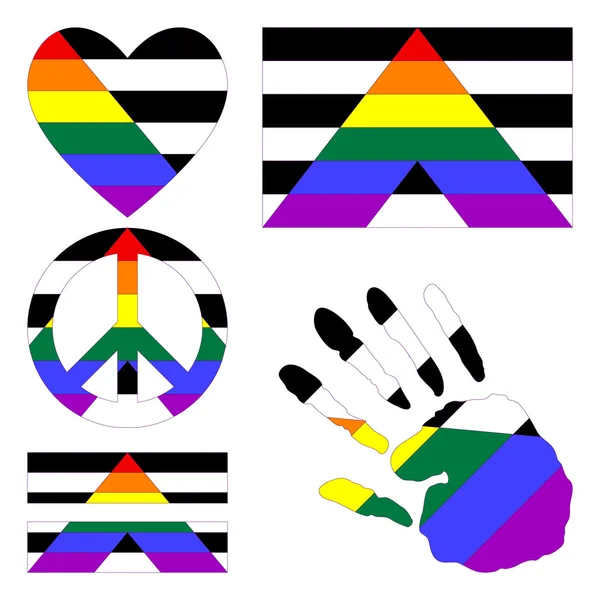 Straight Allies pride design elements. — Φωτογραφία Αρχείου