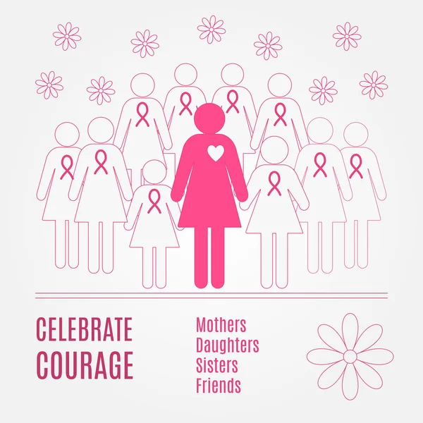 Breast Cancer Awareness Background elements and inspirat — 图库照片