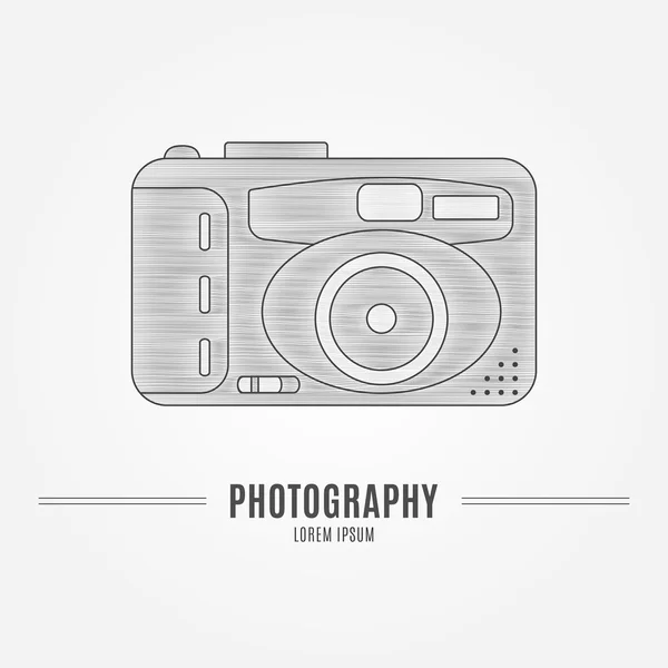 Oude camera - branding identiteitselement, geïsoleerd op witte backgr — Stockfoto