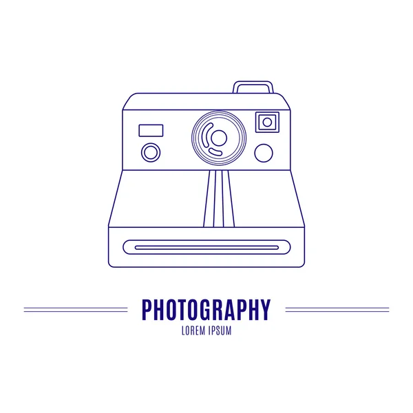 Old camera - branding identity element, isolated on white background. — Stock Fotó