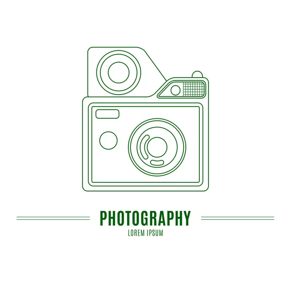 Oude camera - branding identiteitselement, geïsoleerd op witte backgr — Stockfoto