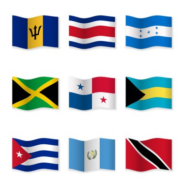 Waving flags of different countries 9