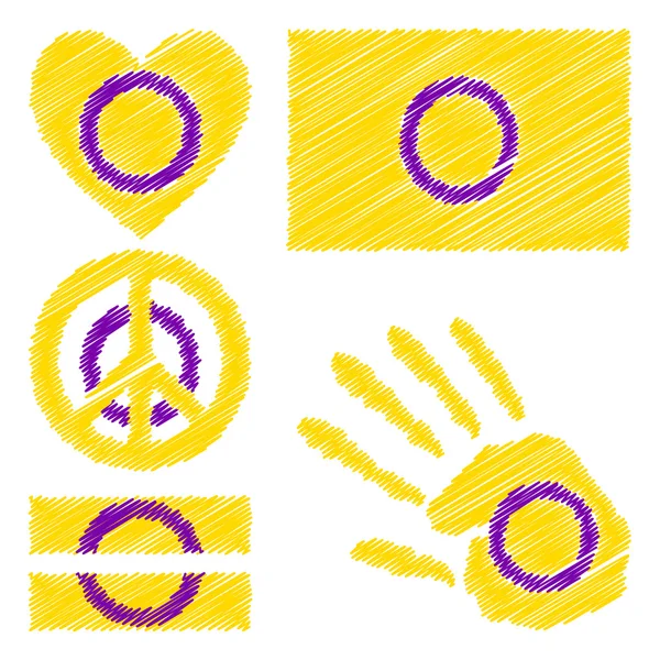 Intersex pride design elements. — Stockvector