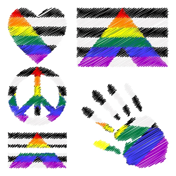 Straight Allies pride design elements. — Διανυσματικό Αρχείο