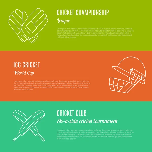 Векторная концепция игры в крикет . — стоковый вектор