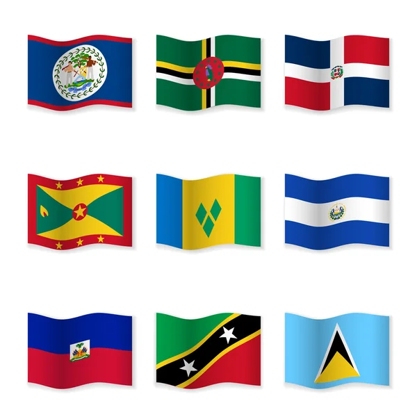 Vifta med flaggor från olika länder 10. — Stock vektor