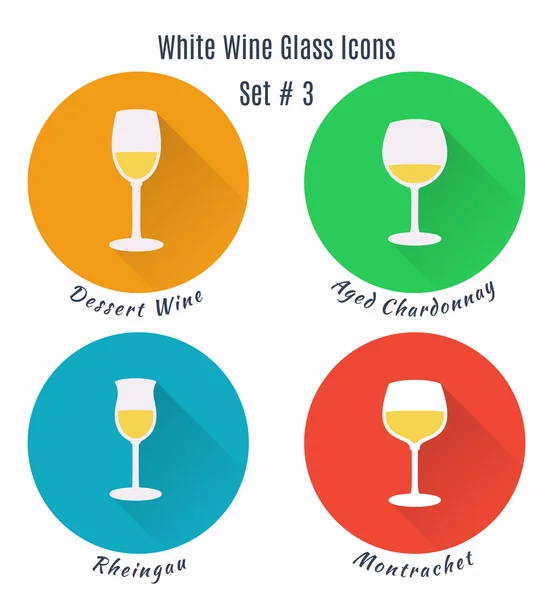 Iconos copas de vino — Vector de stock