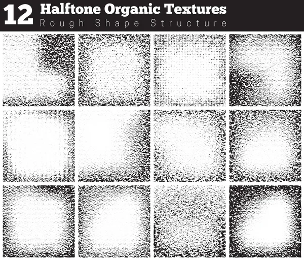 Set van halftone overlay texturen — Stockvector