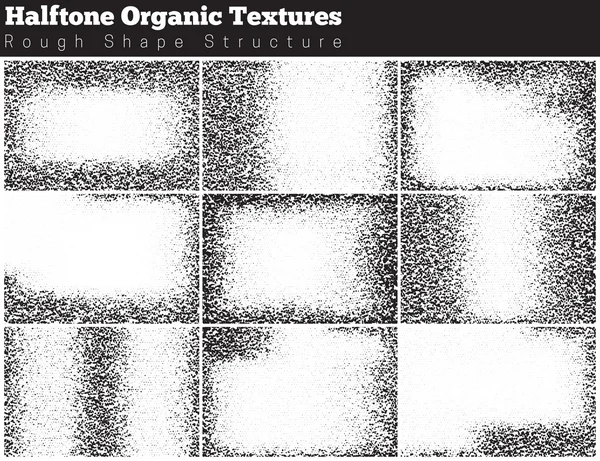 Ensemble de textures de superposition de demi-tons — Image vectorielle