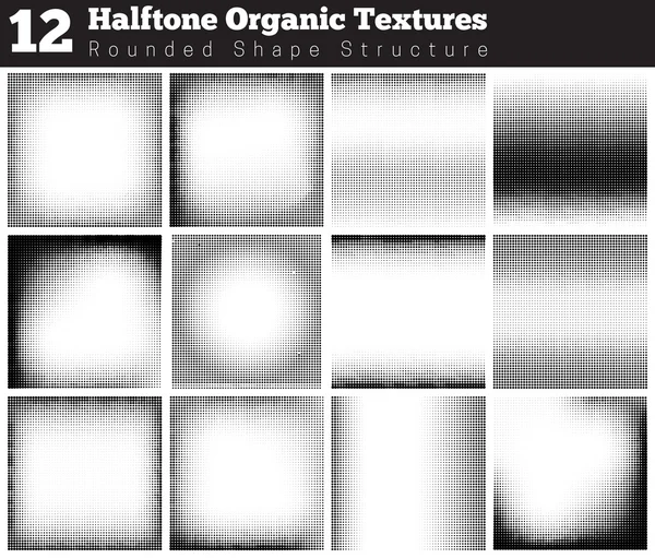 Set of halftone overlay textures — Stock Vector